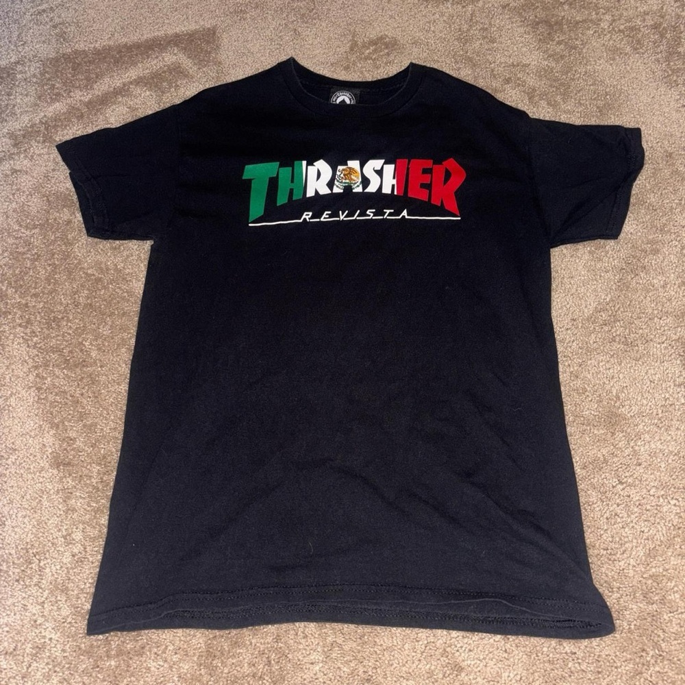 Thrasher Mexico Logo Black T-Shirt